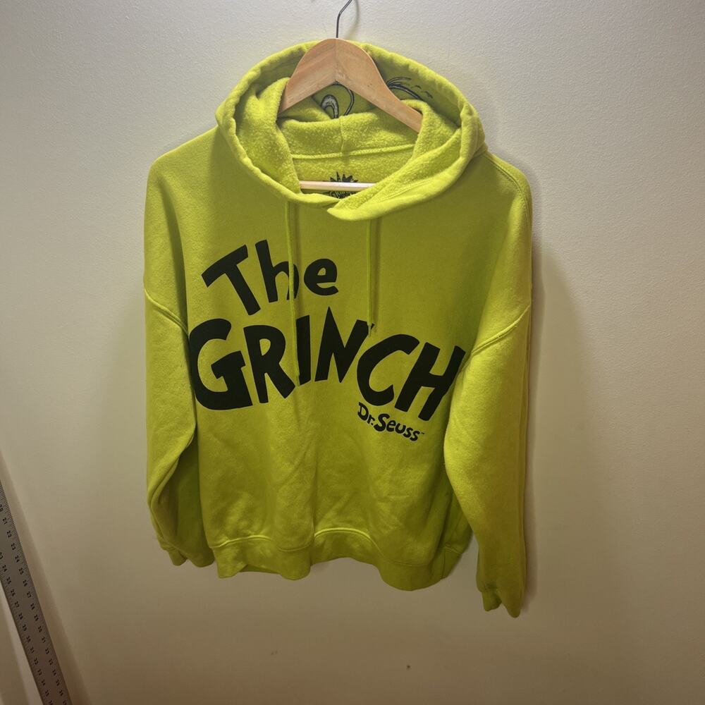 The Grinch Dr. Seuss Eyes Green Graphic Hoodie Streetwear Casual,Unisex|Size:L